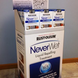 Rustoleum NeverWet display for Home Depot