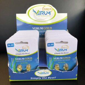 verum gold cbd packaging