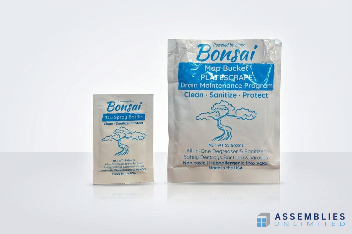 Bonsai Degreaser Sanitizer Flexible Packaging