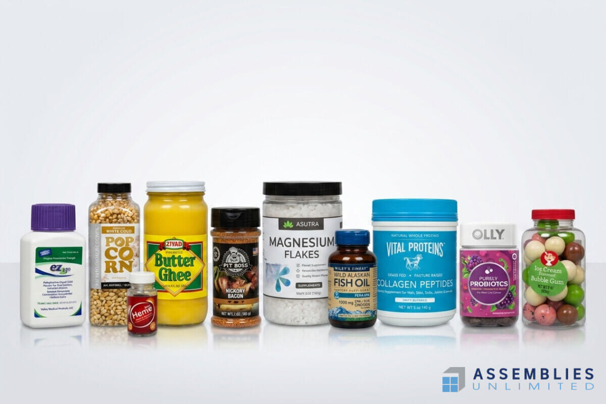 Bottle Filling Collagen Protein Powder Tub