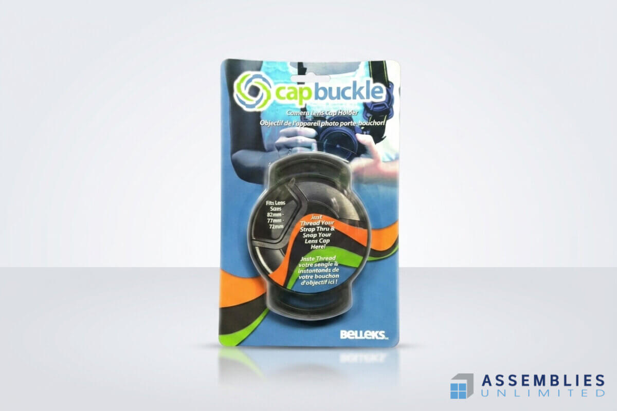 Capbuckle Camera Lens Holder Blister Packaging