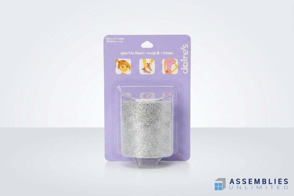 Claires Sparkle Foam Wrap Blister Packaging