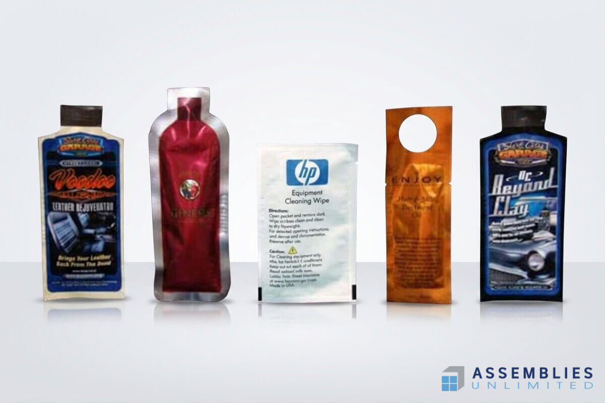 Contract Packaging Four Sided Seal Pouch