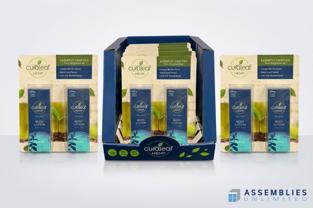 Curaleaf Hemp Body Lotion Club Store Packaging