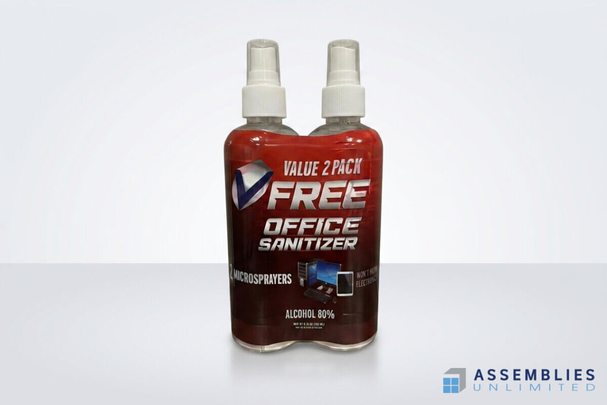Free Office Sanitizer Dual Spray Bottle
