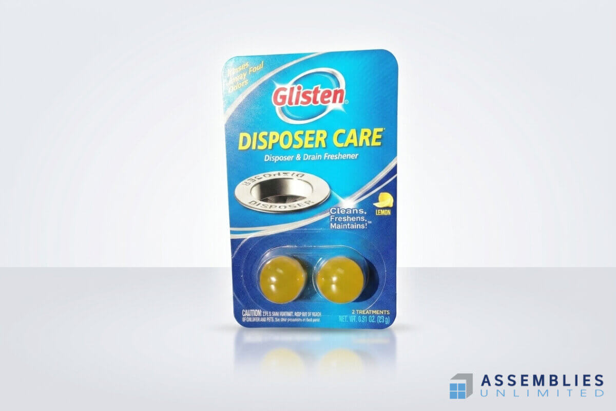 Glisten Disposer Care Blister Packaging Lemon