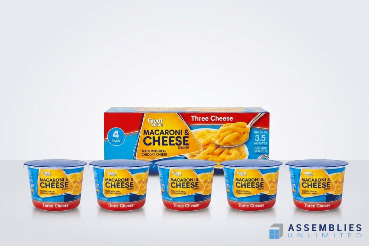 Great Value Macaroni Cheese Cups Bottle Filling
