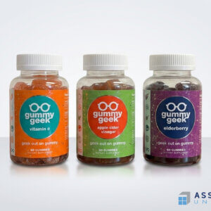 Gummy Geek Bottle Supplement Packaging