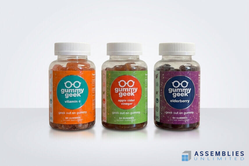 Gummy Geek Bottle Supplement Packaging