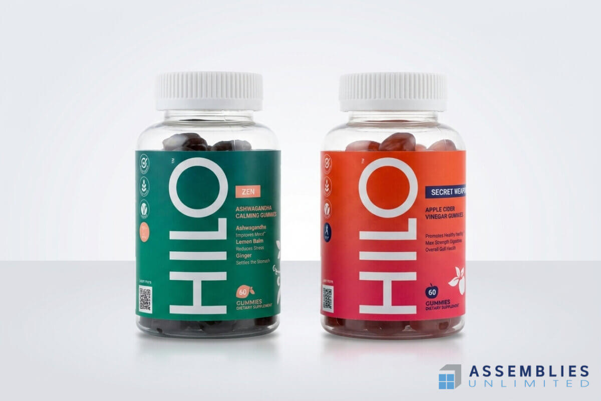 Hilo Gummy Supplements Bottle Ashwagandha