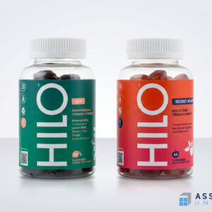Hilo Gummy Supplements Bottle Ashwagandha