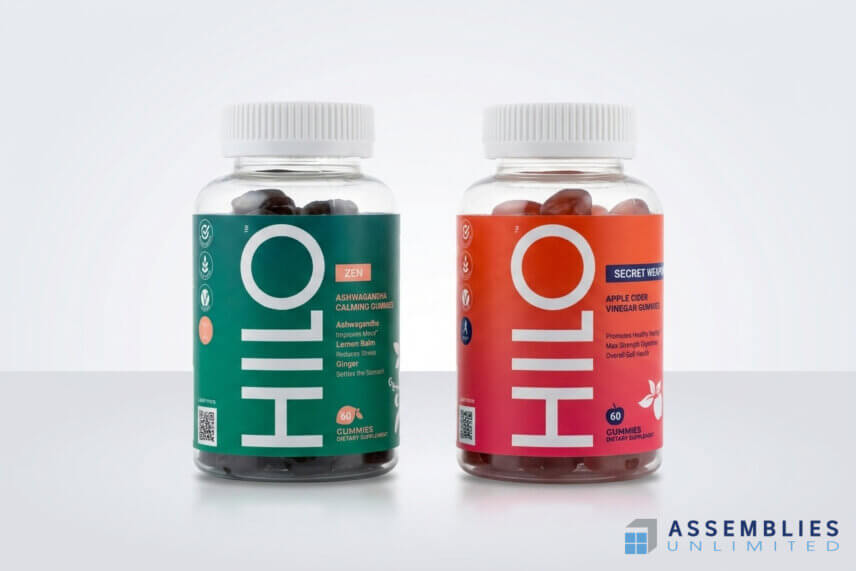 Hilo Gummy Supplements Bottle Ashwagandha