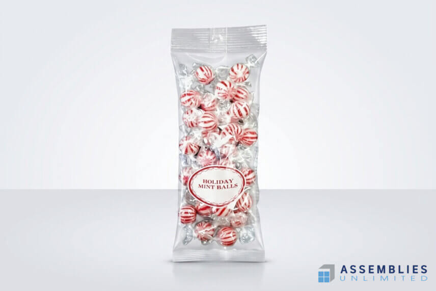 Holiday Mint Balls Food Packaging