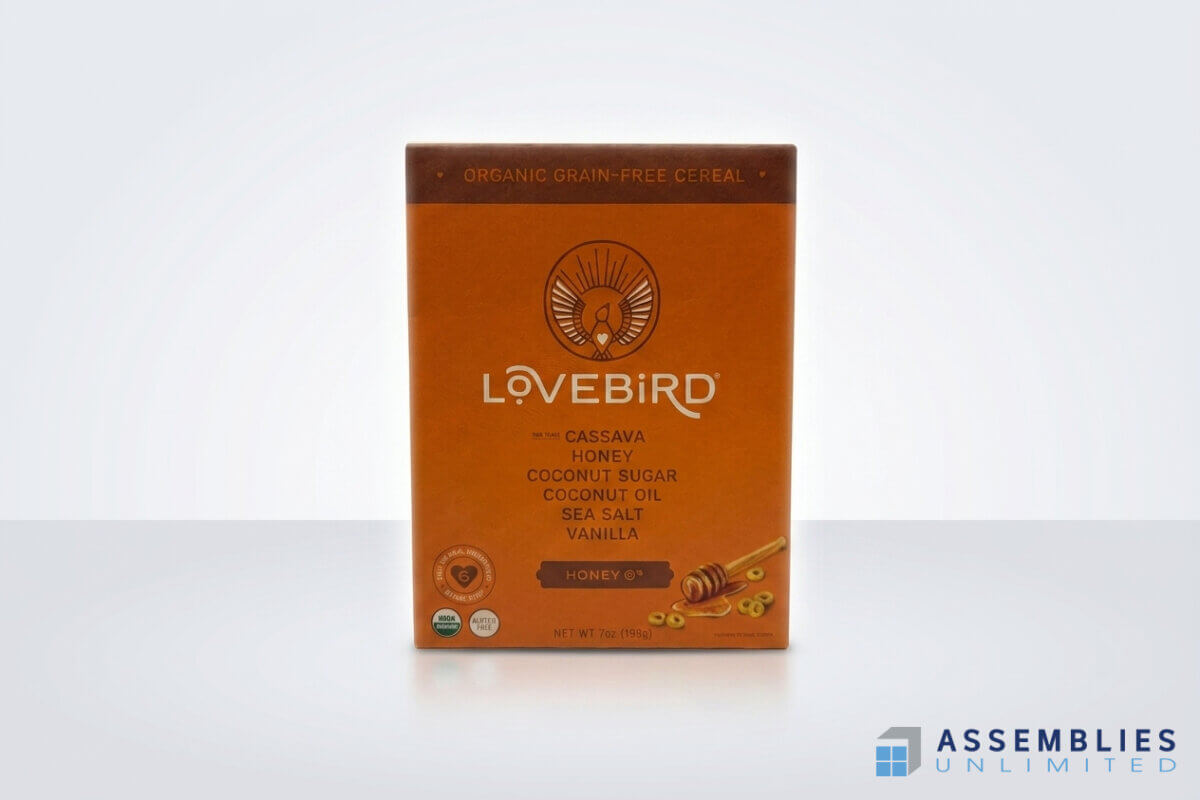 Lovebird Honey Bag In Box Cereal Packaging