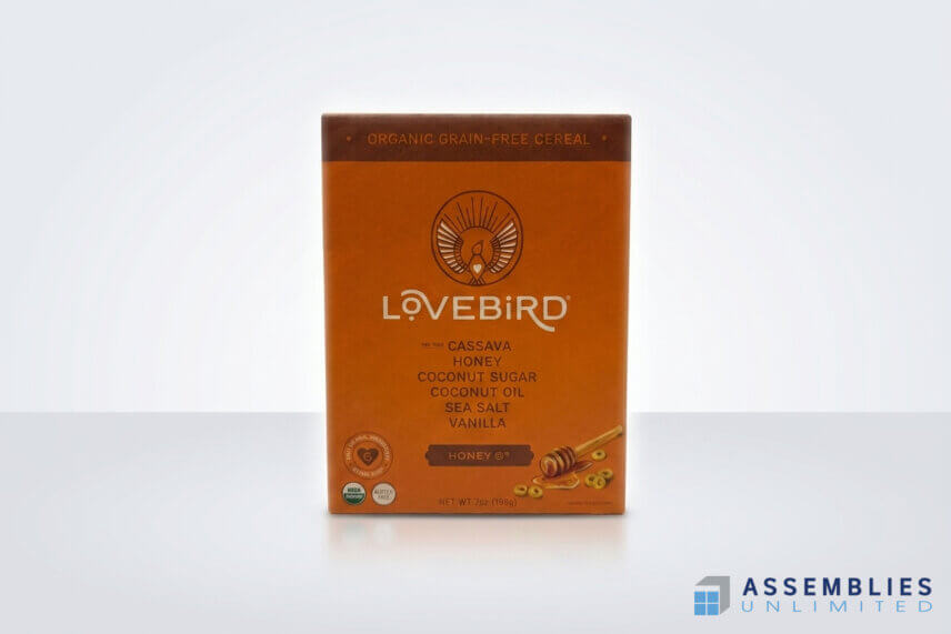 Lovebird Honey Bag In Box Cereal Packaging