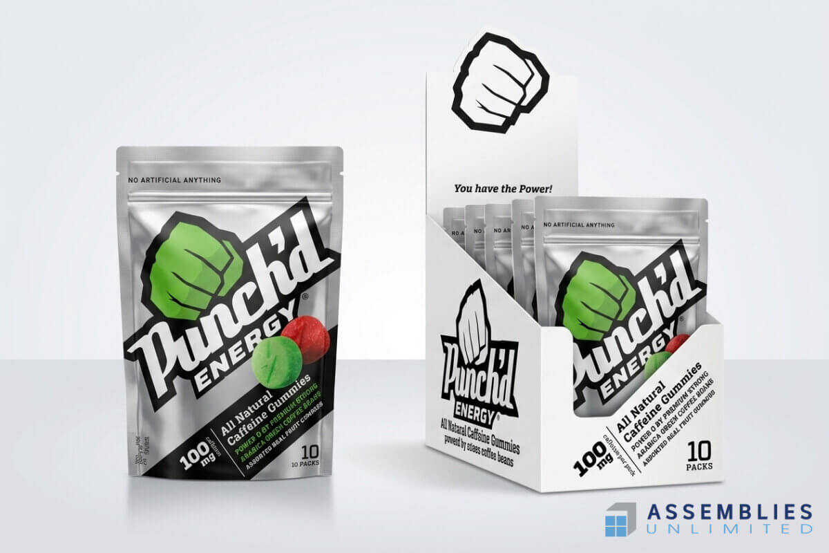 Punch Energy Gummy Supplement Packaging