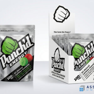 Punch Energy Gummy Supplement Packaging