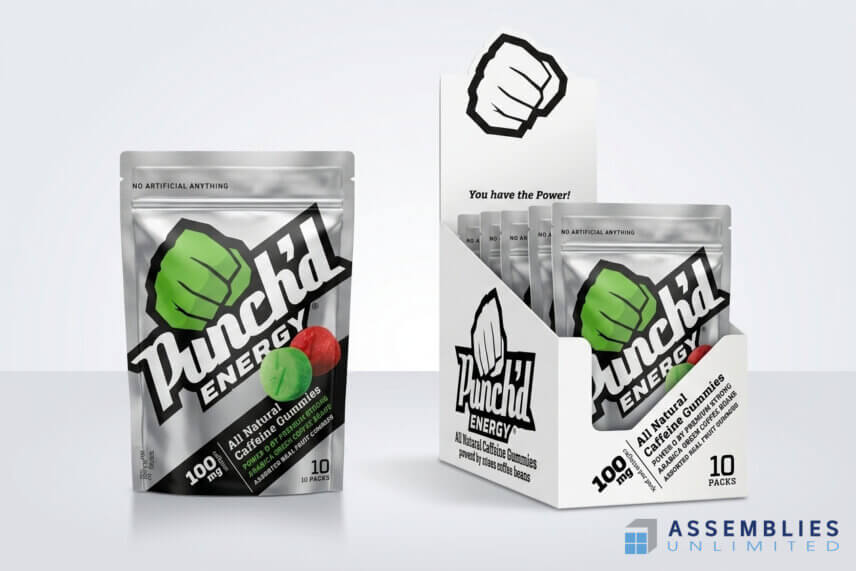 Punch Energy Gummy Supplement Packaging