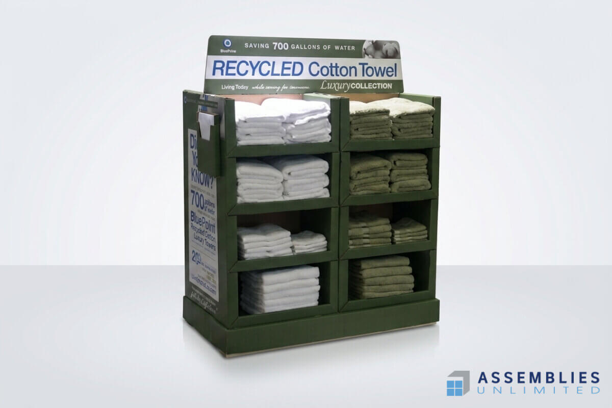 Recycled Cotton Towel Display Packaging