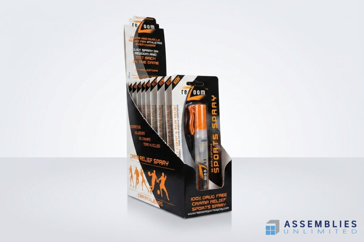 Rezom Sports Spray Blister Packaging