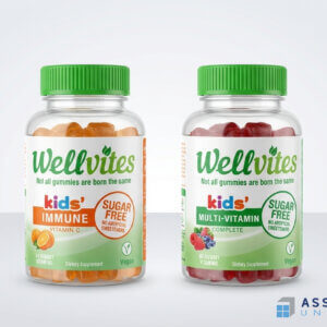 Wellvites Kids Gummy Vitamin Bottle Packaging