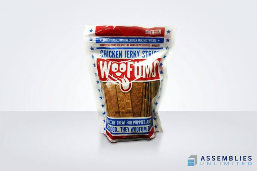 Woofums Chicken Jerky Strips Pouch Flexible Packaging