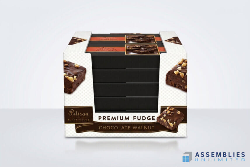 Artisan Premium Fudge Chocolate Walnut Pop Display