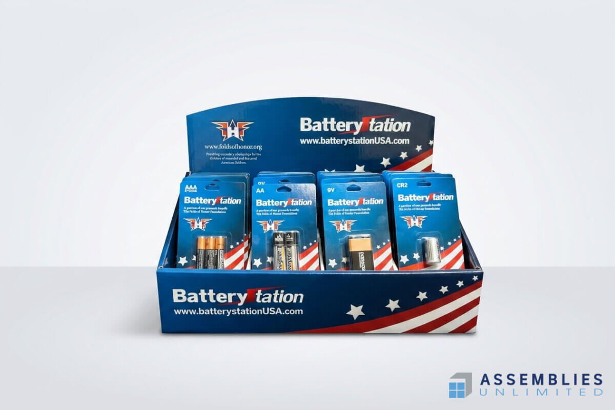 Battery Station Pop Assembly Packaging