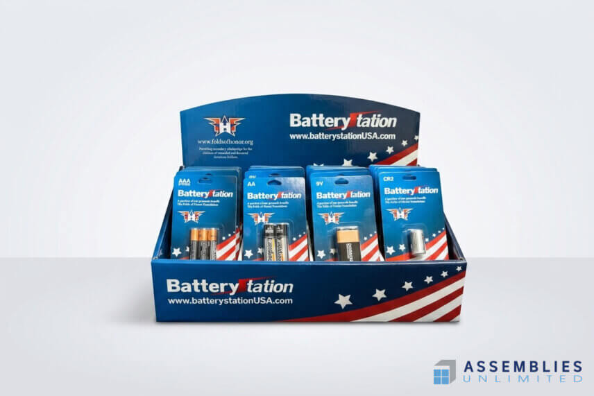Battery Station Pop Assembly Packaging