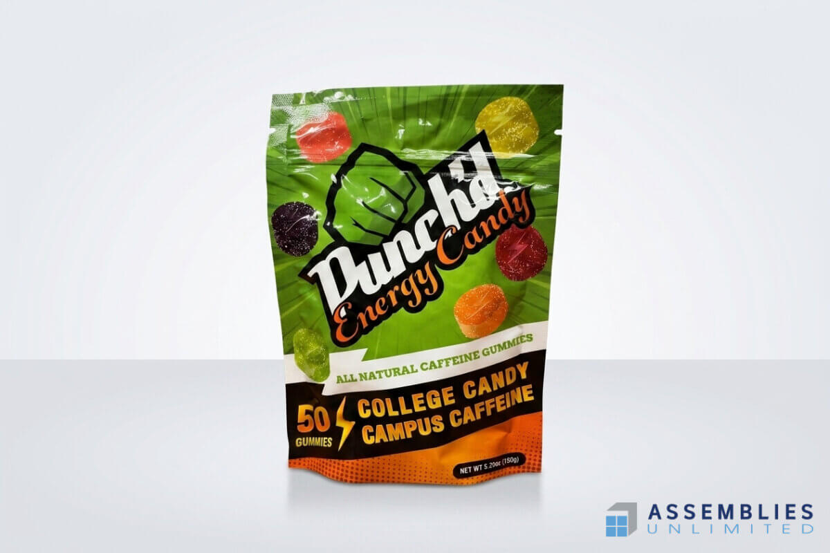 Energy Gummy Pouch College Campus Caffeine