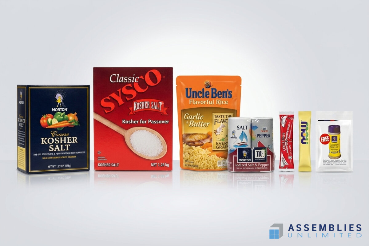 Food Packaging Salt Pepper Rice Variety