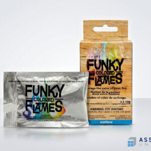 Funky Colored Flames Pouch Packaging