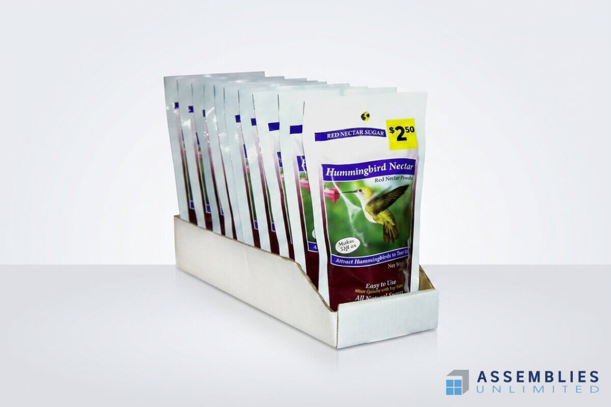 Hummingbird Nectar Sugar Pop Assembly Packaging