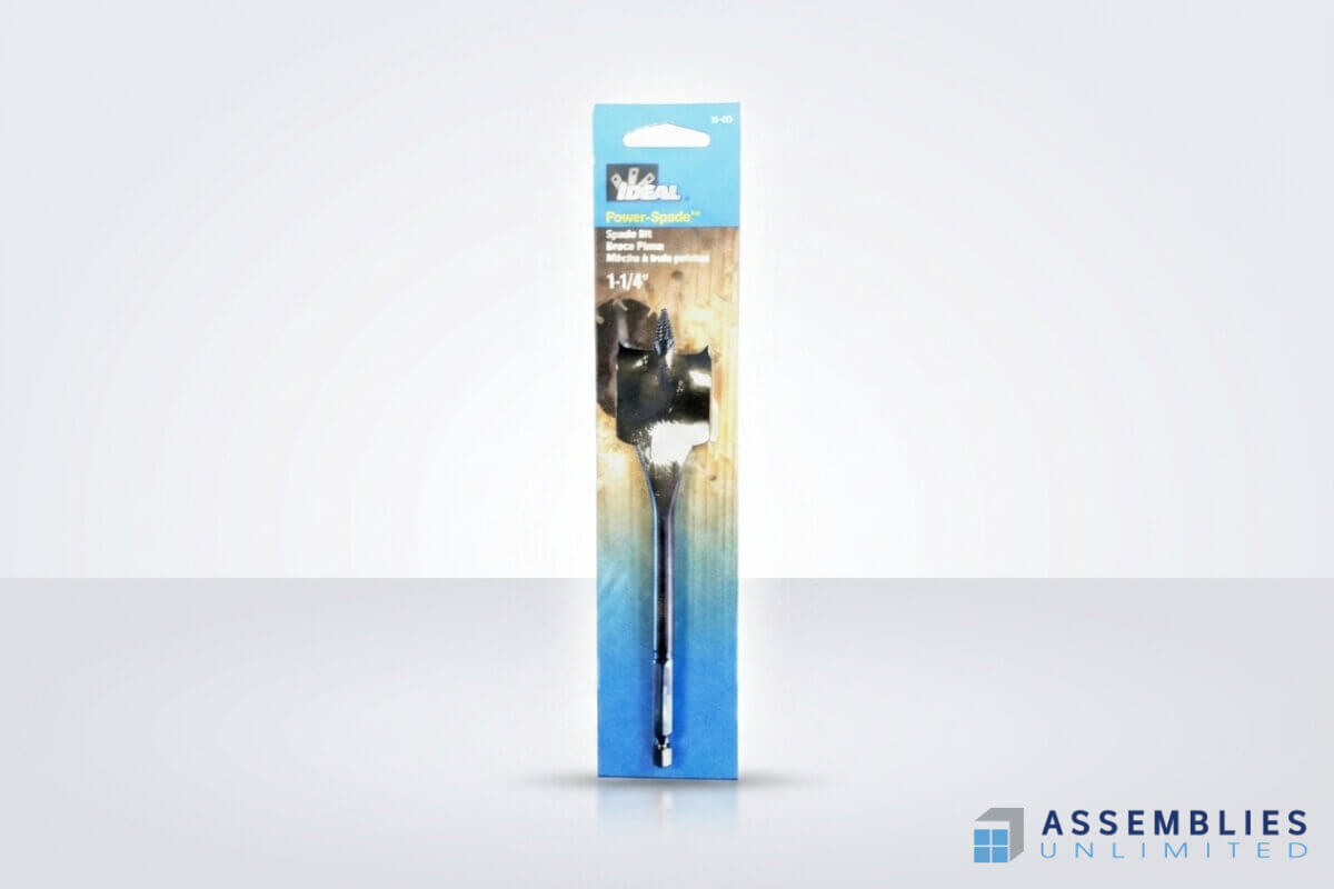 Ideal Power Spade Bit Skin Packaging