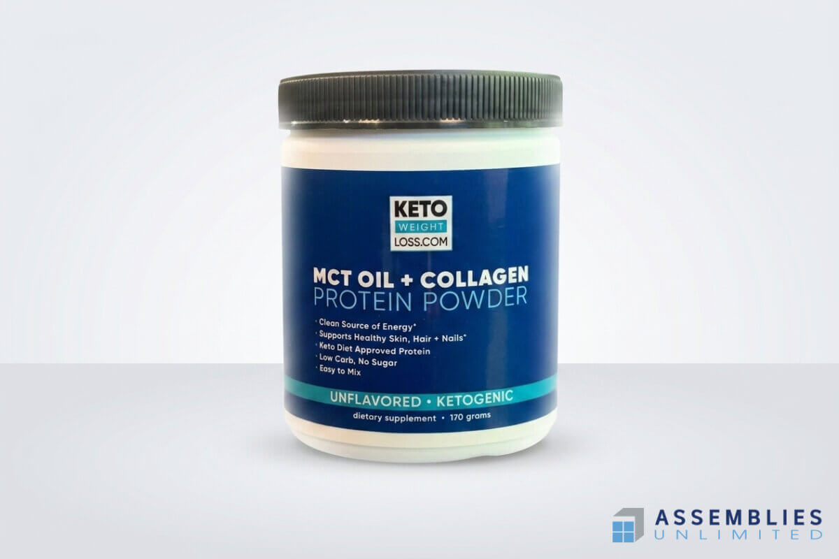 Keto Mct Oil Collagen Protein Powder Bottle