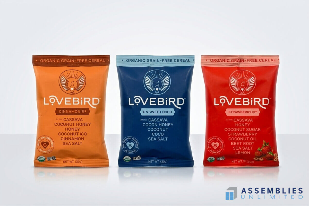 Lovebird Cereal Pouch Powder Filling