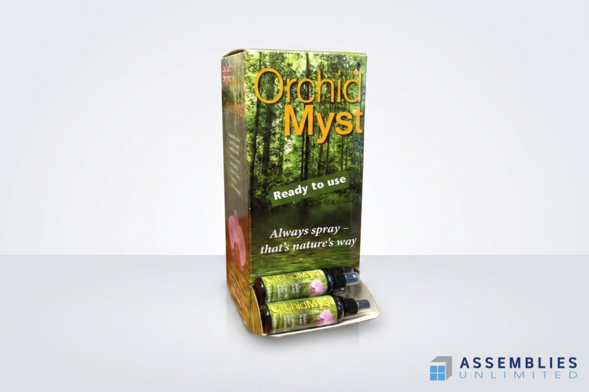 Orchid Myst Spray Bottle Packaging Display