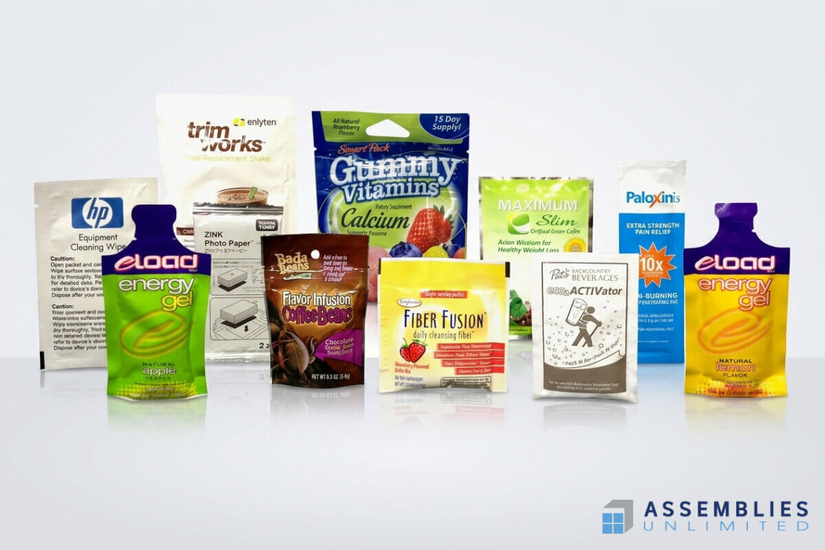 Powder Filling Flexible Pouches Energy Gel Fiber