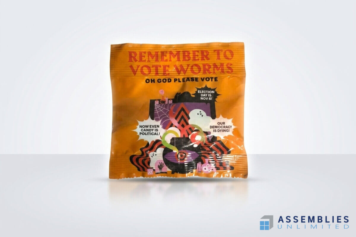 Powder Filling Pouch Vote Worms Candy