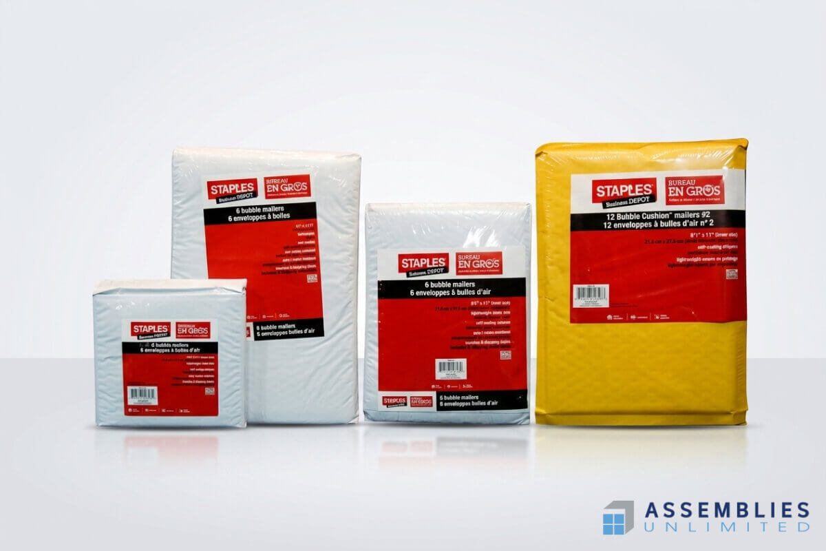 Staples Bubble Mailers Shrink Wrap Packaging