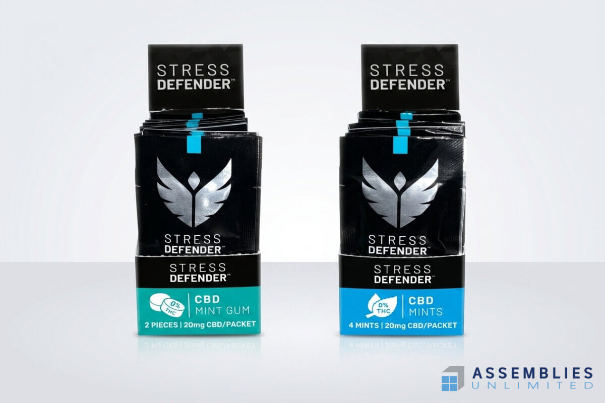 Stress Defender Cbd Gum Mints Packaging