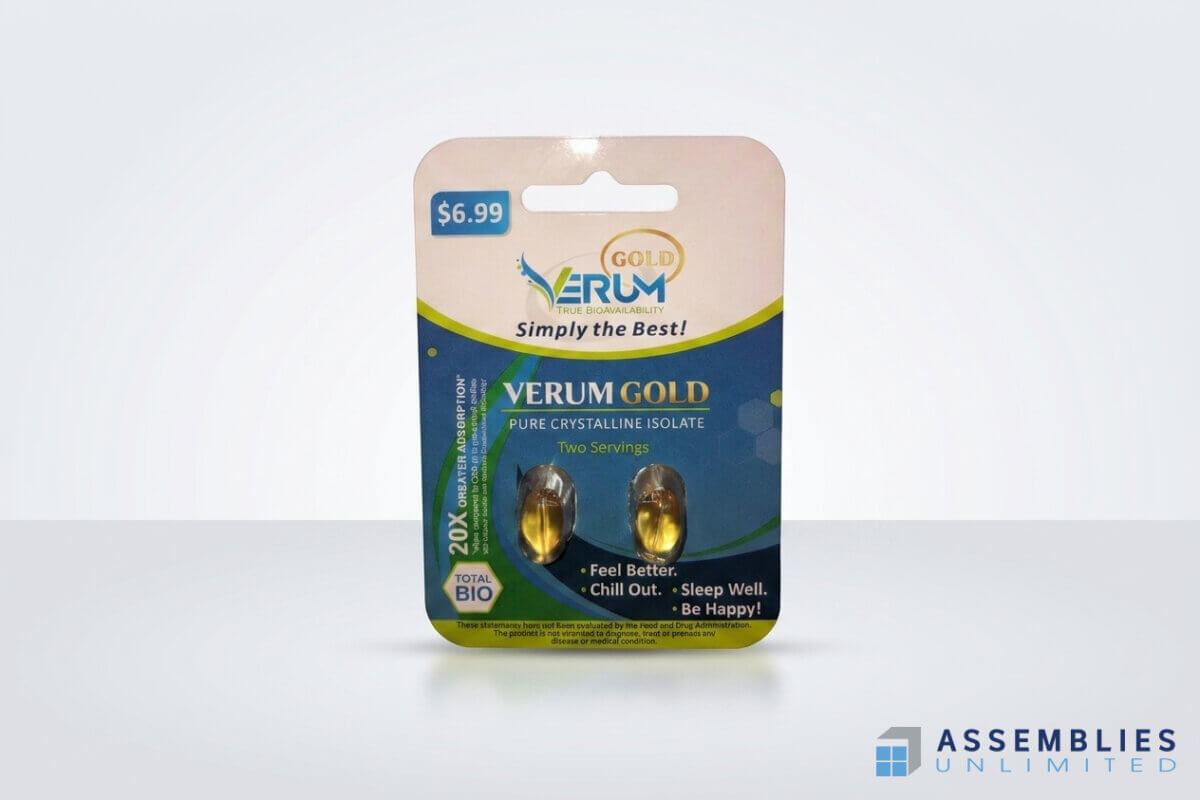 Verum Gold Gelcap Supplement Packaging