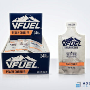 Vfuel Peach Cobbler Gel Pouch Supplement Packaging
